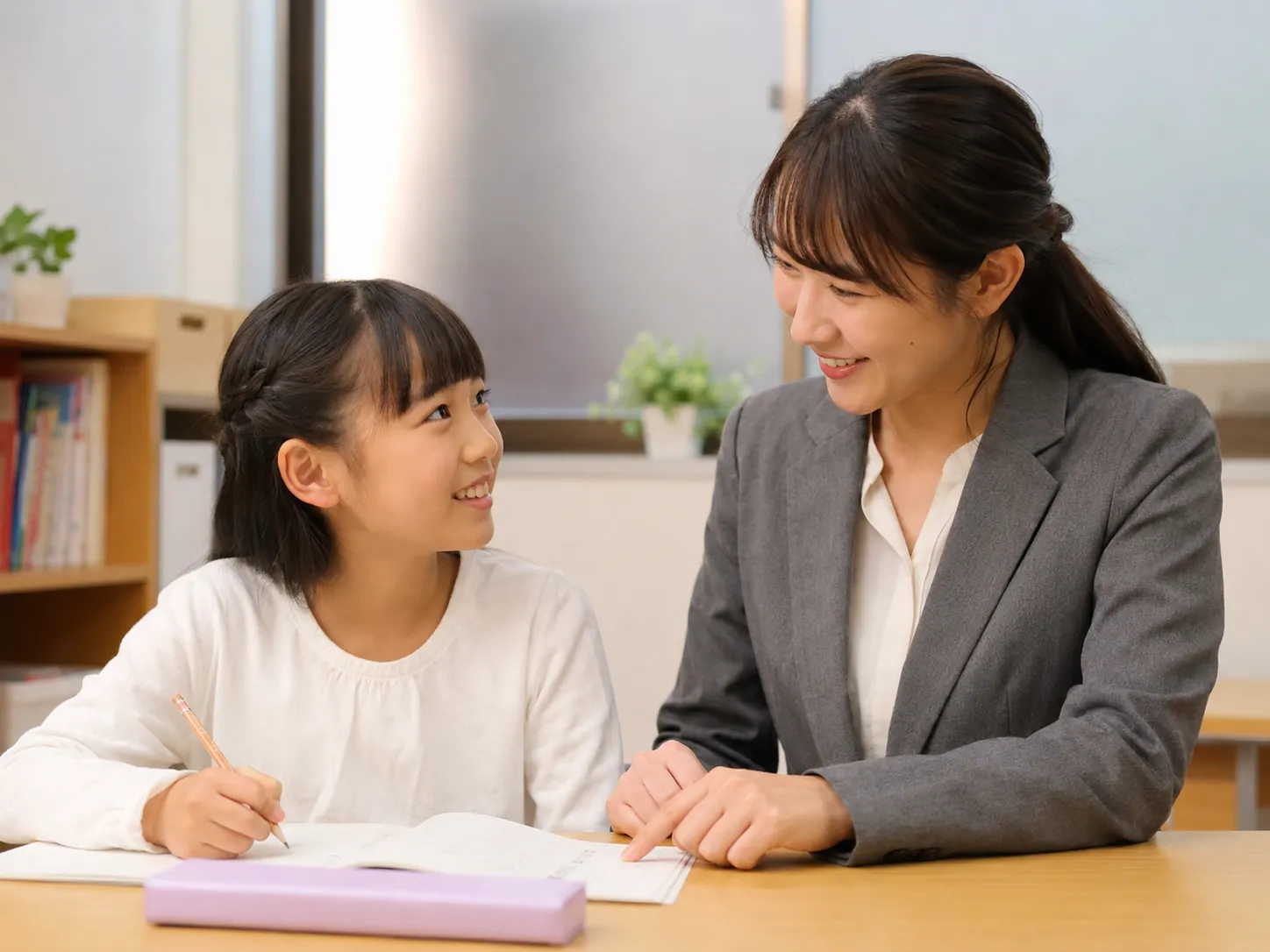 小学生と講師